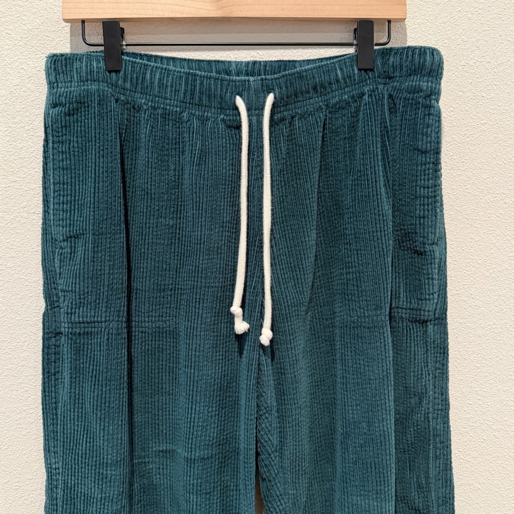 AERIE Women Corduroy Wide Leg Pants‎ Size M Relaxed Drawstring Boho Casual Soft - Picture 2 of 12